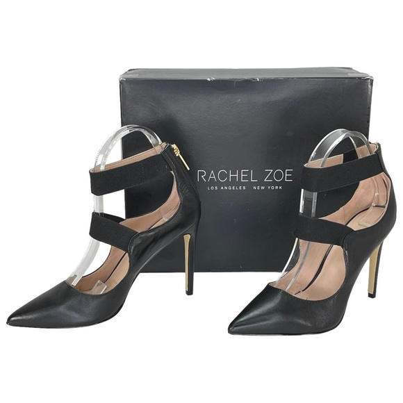 Rachel Zoe Jade Black Nappa Leather Womens Pumps Size 8M - Picture 11 of 12